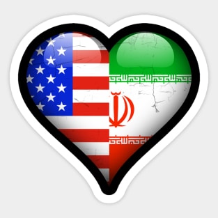 Half American Half Iranian Cat - Gift for Iranian Cat From Iran Sticker